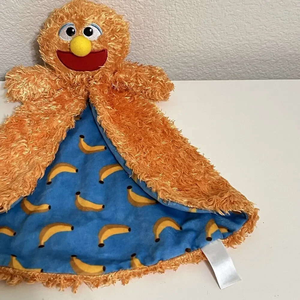 Ms. Rachel Herbie Huggable Lovey Security Blanket Lovie Orange Banana Lining
